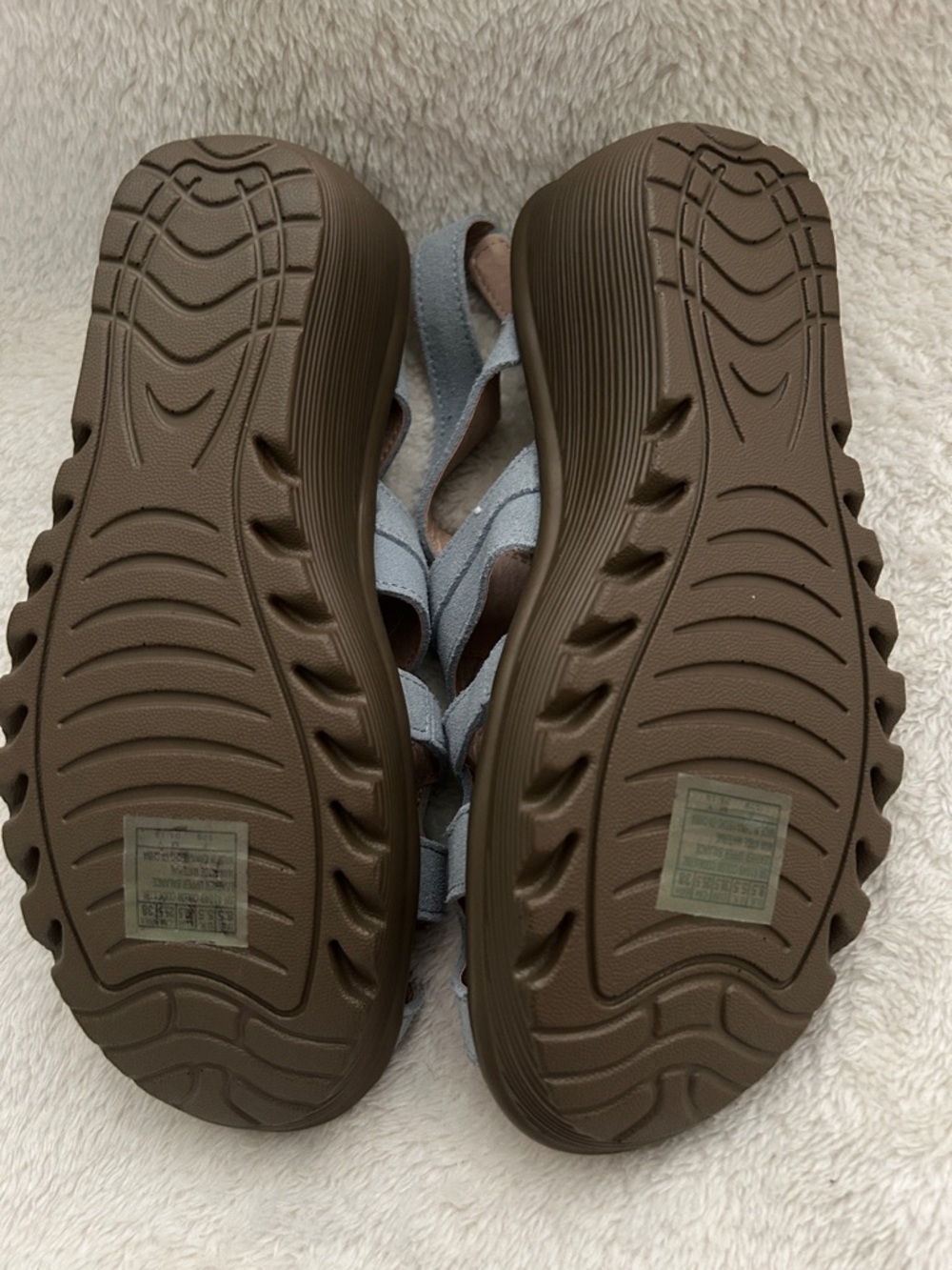 Skechers Women's Sky Blue Wedge Slingback Sandals - Picture 3 of 5